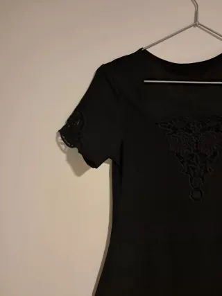 Vestido negro nuevo estilo vintage con encaje