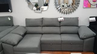 Sofá Chaise Longue Cama Gris