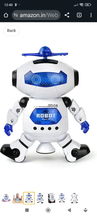 Robot bailarín con luces y música