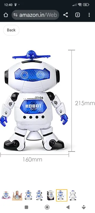 Robot bailarín con luces y música