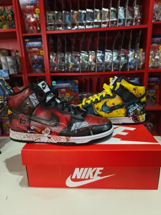 Nike Dunk High Custom Deadpool