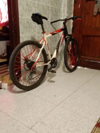 Bicicleta Montaña Roja y Negra