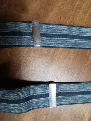 Bretelle uomo grigio a righe