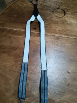 Bretelle uomo grigio a righe