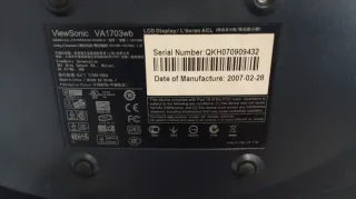Monitor ViewSonic 17" VA1703wb LCD