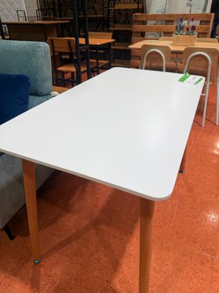 Mesa auxiliar comedor/cocina madera y tela