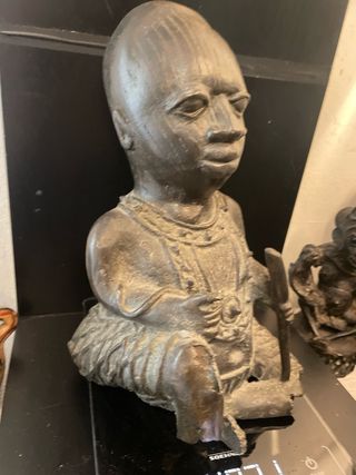 Figura Arte Africano Bronce