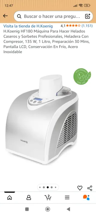 Máquina de helados HKoenig HF180