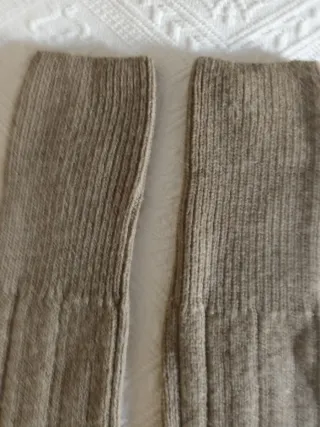 Calientapiernas de lana marrón