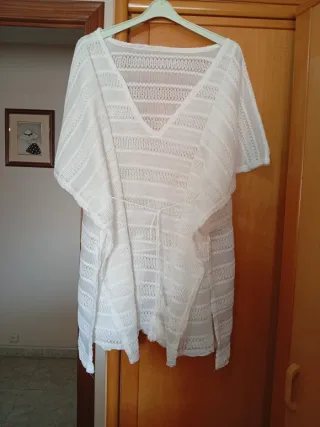 Blusa de crochet blanca