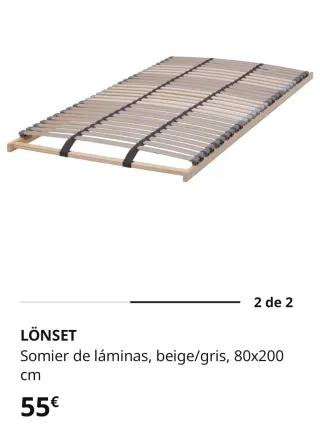 Somier LÖNSET Ikea 80x200cm