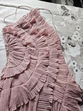 Vestido fiesta graduación rosa talla M