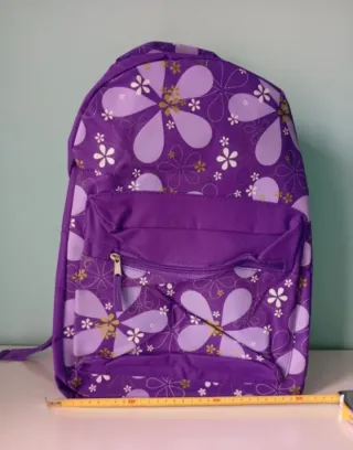 Mochila Morada Flores. A estrenar