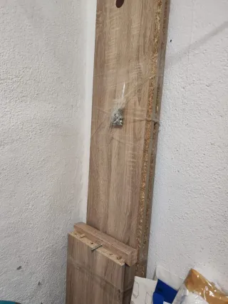 Canapé abatible madera y metal más colchón