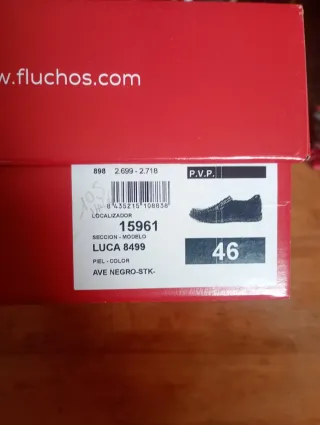 Mocasines Fluchos Talla 46 Negro