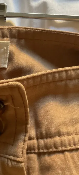 Falda midi marrón efecto ante Promod Talla S