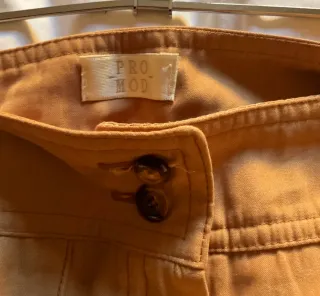 Falda midi marrón efecto ante Promod Talla S