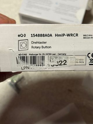 Homematic Drehtaster Interruptor Rotatorio