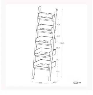 Estantería marca Banak modelo Bassay color Blanca