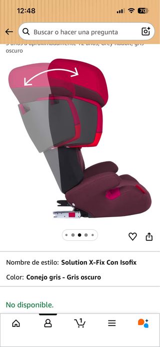 Silla coche Cybex Isofix Negra