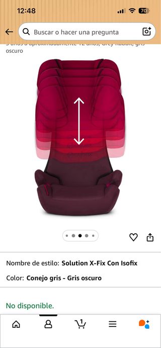 Silla coche Cybex Isofix Negra