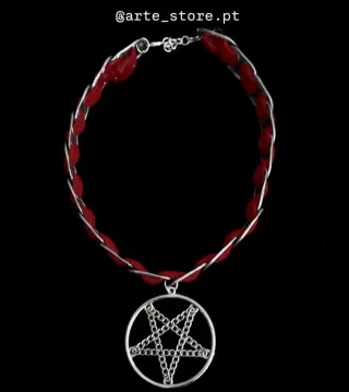 Colar alternativo gótico com pentagrama