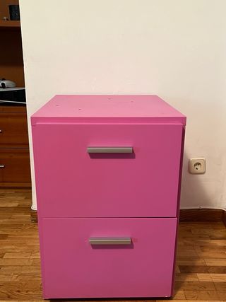 Cajonera rosa 2 cajones