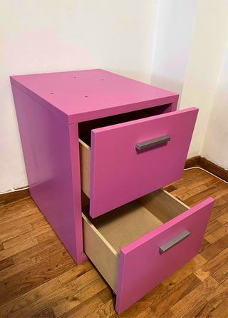 Cajonera rosa 2 cajones