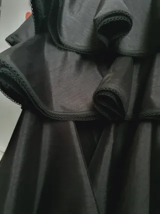 Traje Flamenca Negro Encaje