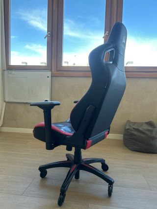 Silla Gaming Corsair Cuero Negra/Roja