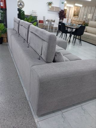 Sofá Moderno Gris Tela de 312cm Nuevo