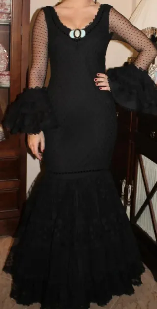 Traje Flamenca Artesanal Negro