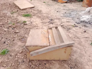Cajón de pesca de madera