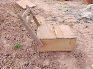 Cajón de pesca de madera