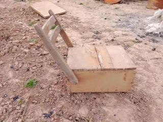 Cajón de pesca de madera