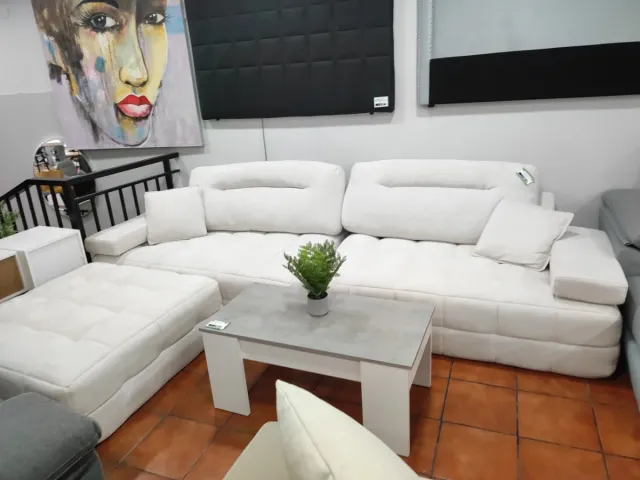 Sofá modular 320cm tela blanco