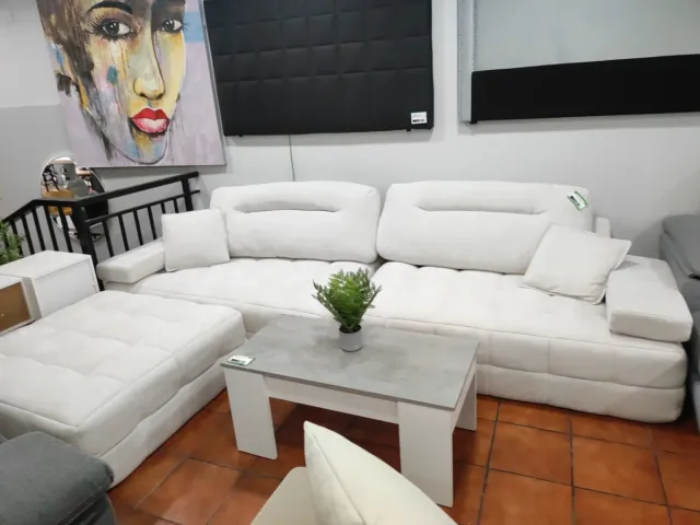 Sofá modular 320cm tela blanco