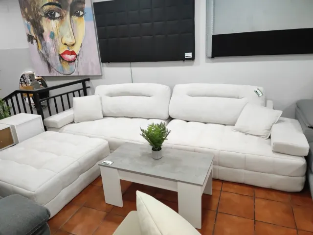 Sofá modular 320cm tela blanco