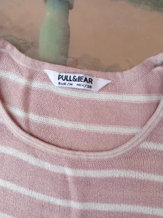 Camiseta Pull&Bear rayas rosa talla M