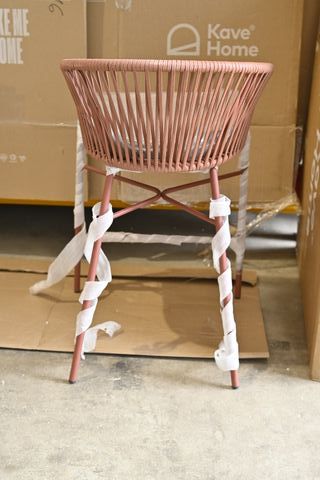 Sgabello Yanet corda beige altezza 65 cm