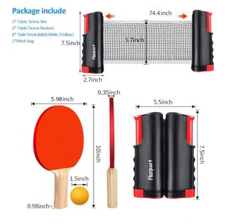 Set de Ping Pong con Red Retráctil