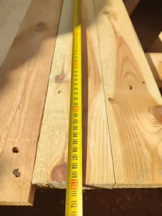 10 tablas de madera 1.10m x 9cm x 2.5cm