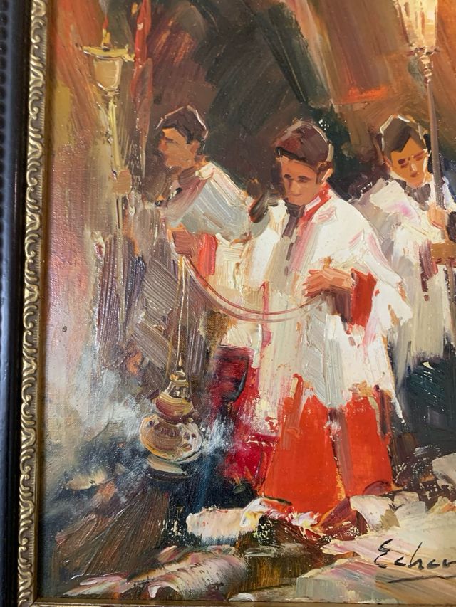 Óleo “Monaguillos”. Echevarría