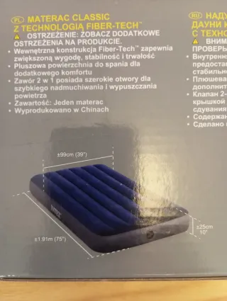 Colchoneta Intex Dura-Beam Standard 99x1.91x25