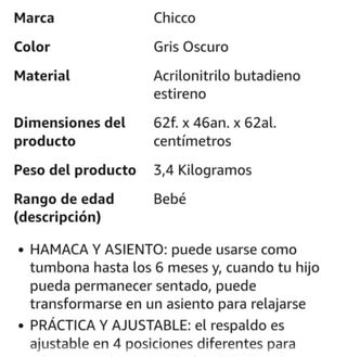 Hamaca Bebé Chicco Hooplá