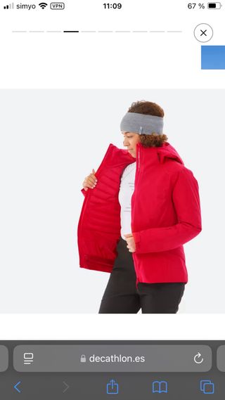 Chaqueta de nieve roja Talla S