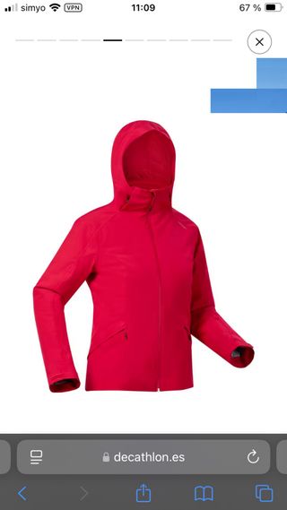 Chaqueta de nieve roja Talla S
