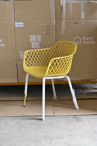 Sedia da esterno gialla Quinn