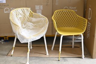 Sedia da esterno gialla Quinn