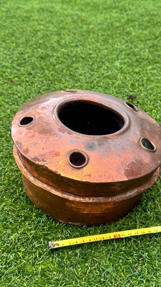 Calienta camas antiguo de metal